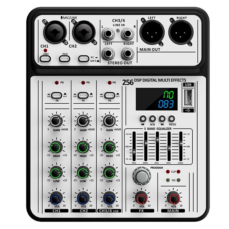 Audio Mixer 4 Channel - X64A-Professional D-04 256DSP ميكسر صوتي 4