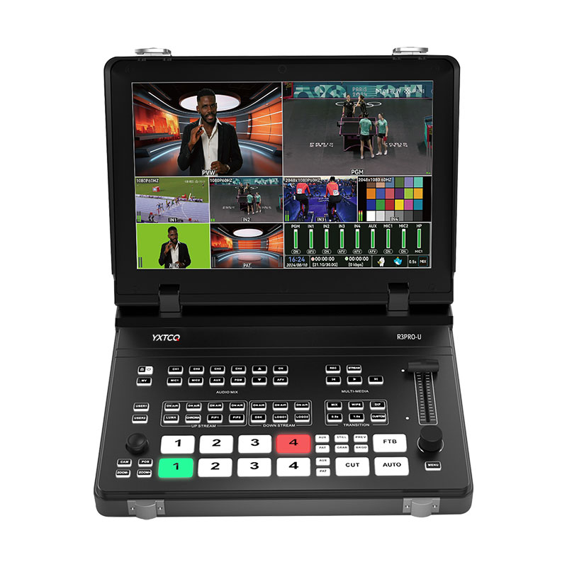Audio Mixer 4 Channel - جهاز تحويل الفيديو المباشر YXTCQ R3PRO-U