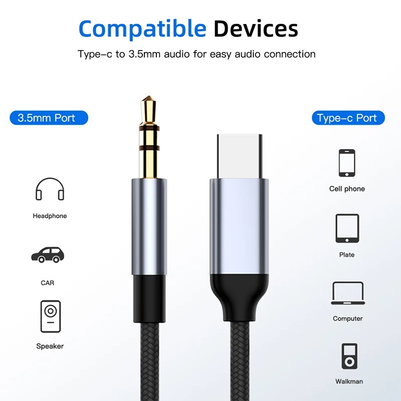 Audio Music Isolator - محول صوت USB C إلى 3.5