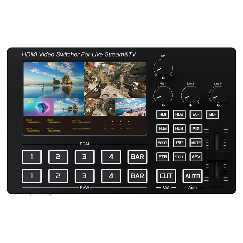 Audio Mixer 4 Channel - جهاز مزج فيديو مباشر بـ 4