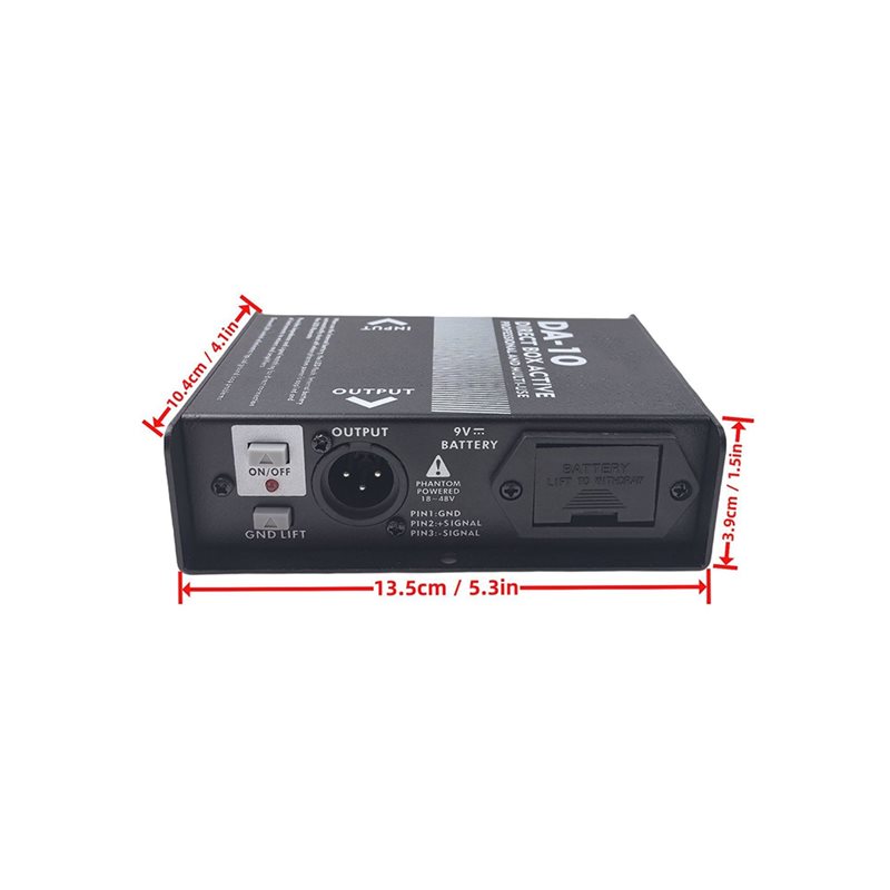 AU61-Da-10 صندوق DI نشط مع محو - مراجعة Audio Music Isolator وسعره