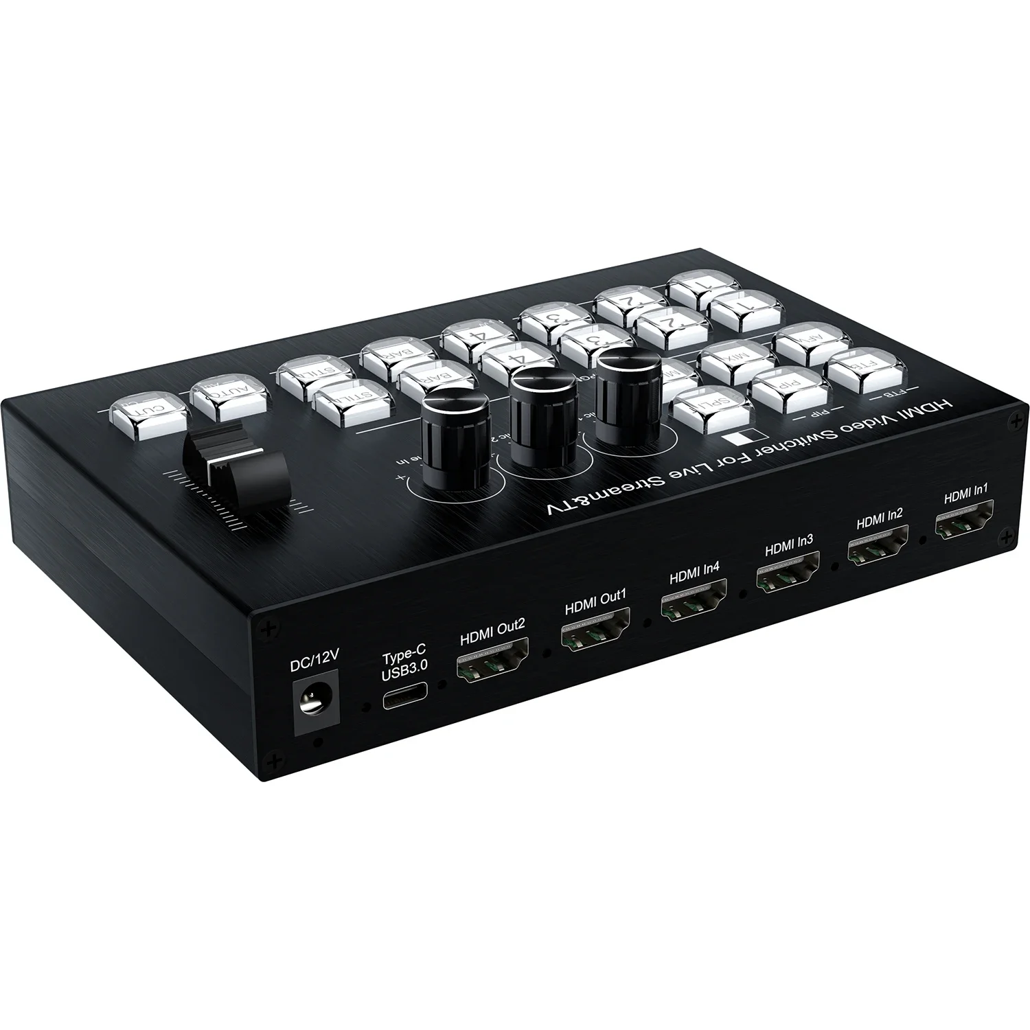 جهاز مزج فيديو HDMI رباعي القن - مراجعة Audio Mixer 4 Channel وسعره