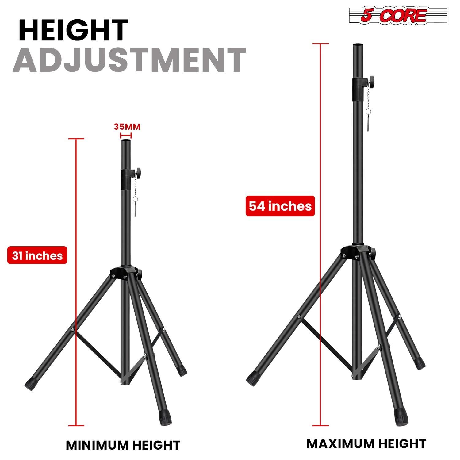 حامل سماعات بخمسة أرجل قابل لل - مراجعة Speaker Stand Tripod وسعره