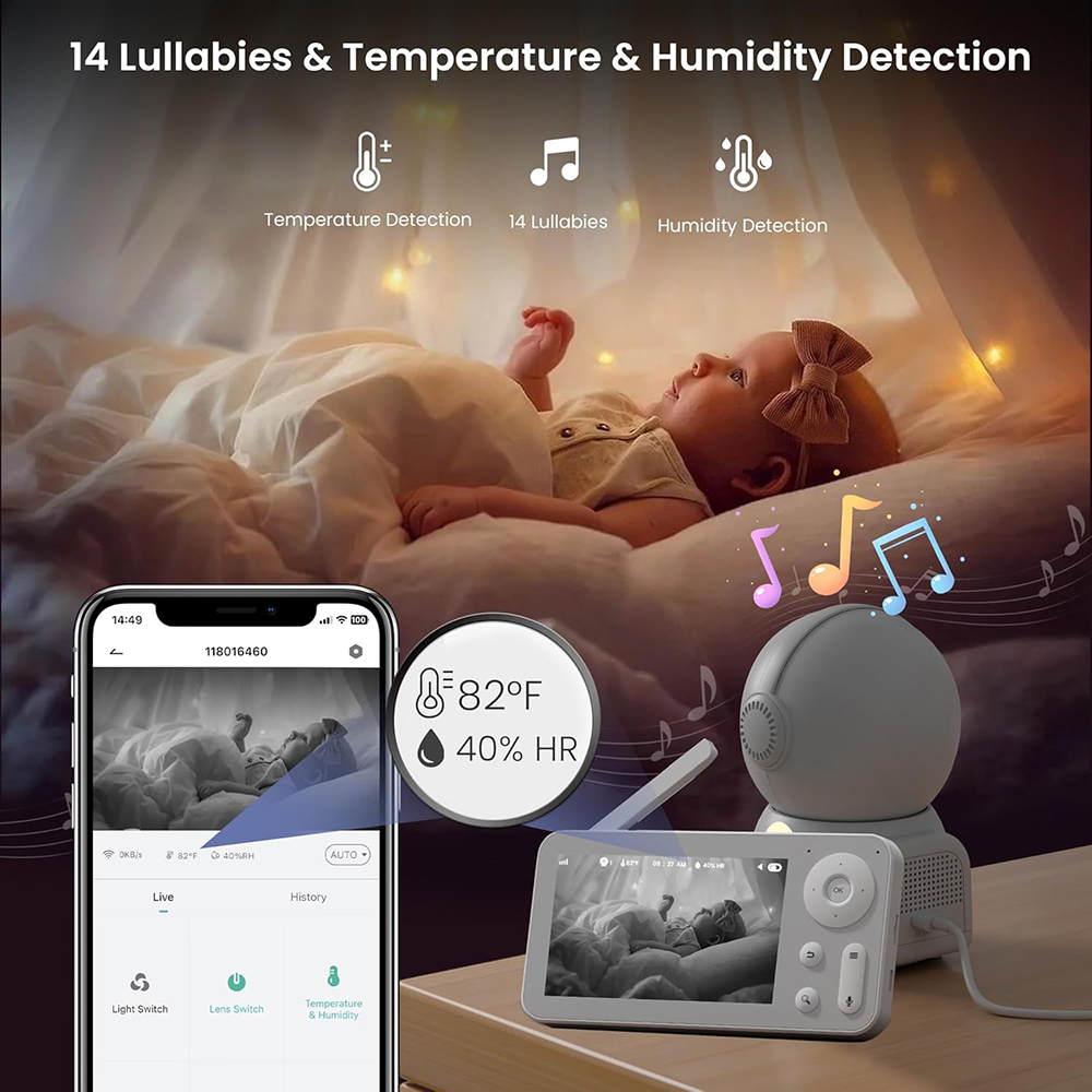جهاز مراقبة الأطفال بدقة 2K مع - مراجعة Audio Music Google وسعره