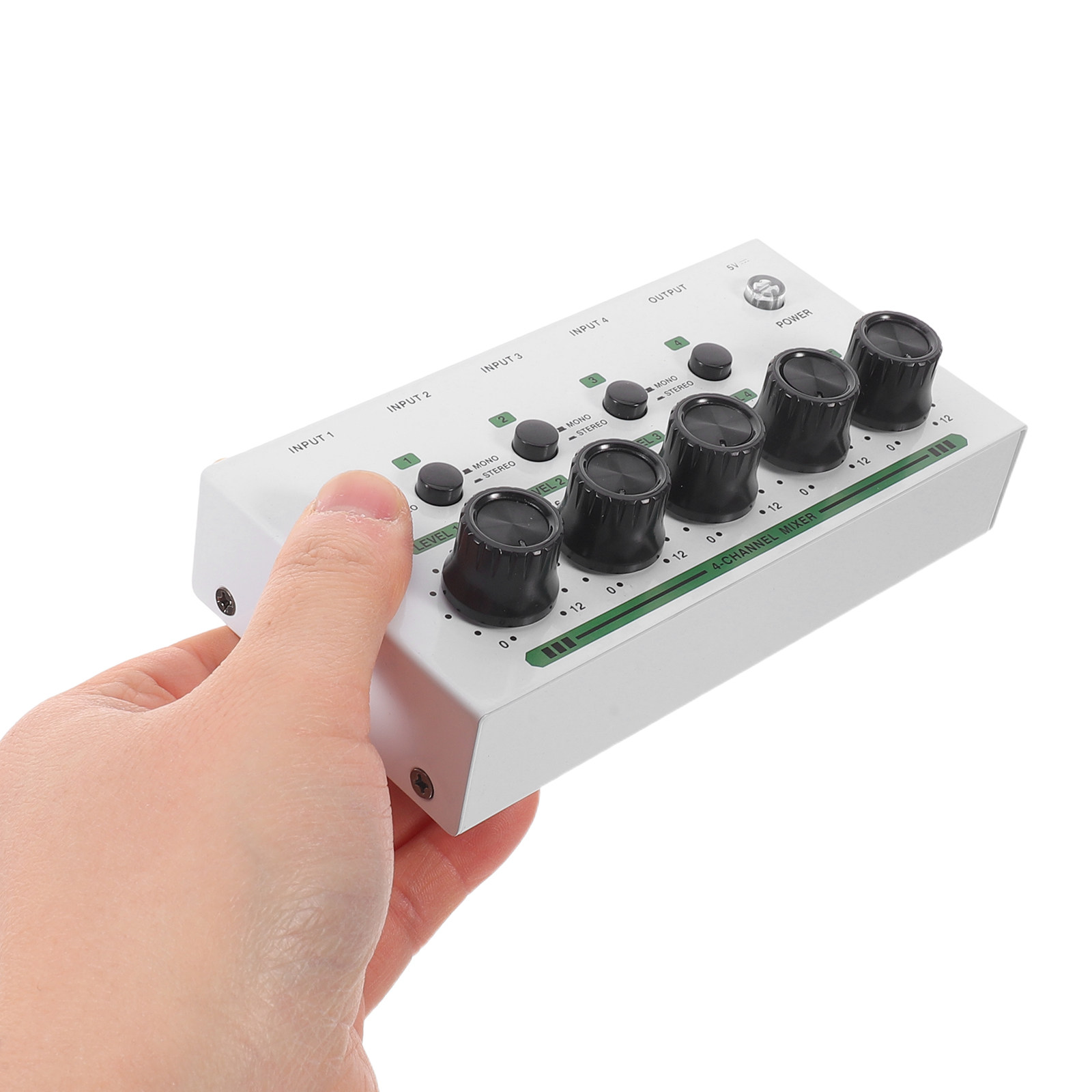 خلاط صوت احترافي أبيض بـ 4 قنو - مراجعة Audio Mixer 4 Channel وسعره