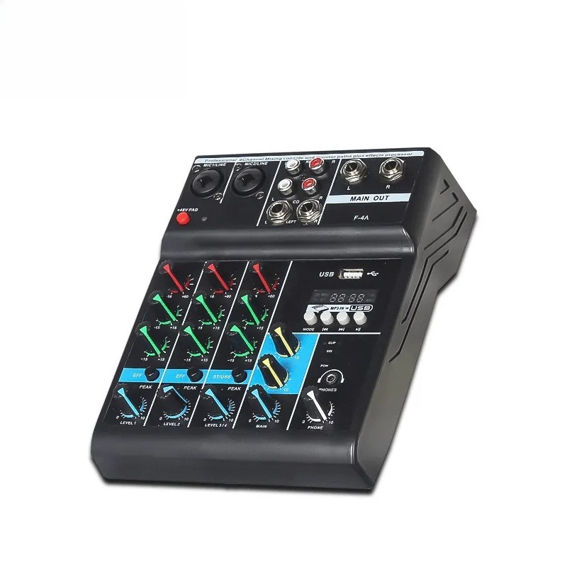 خلاط صوت احترافي بأربع قنوات ل - مراجعة Audio Mixer 4 Channel وسعره