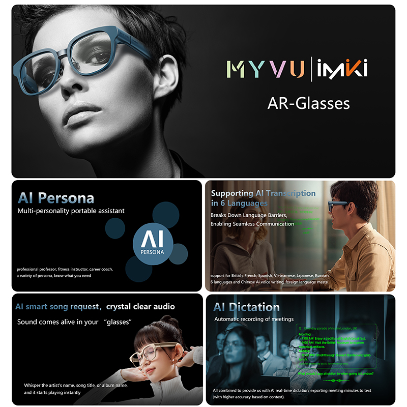 IMIKI AR Glasses Google Assist - مراجعة Audio Music Google وسعره