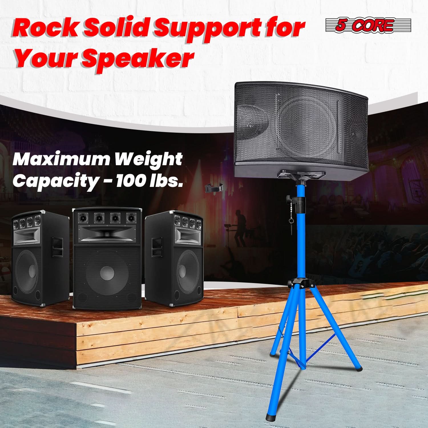 حامل سماعات بخمسة أذرع قابل لت - مراجعة Speaker Stand Tripod وسعره