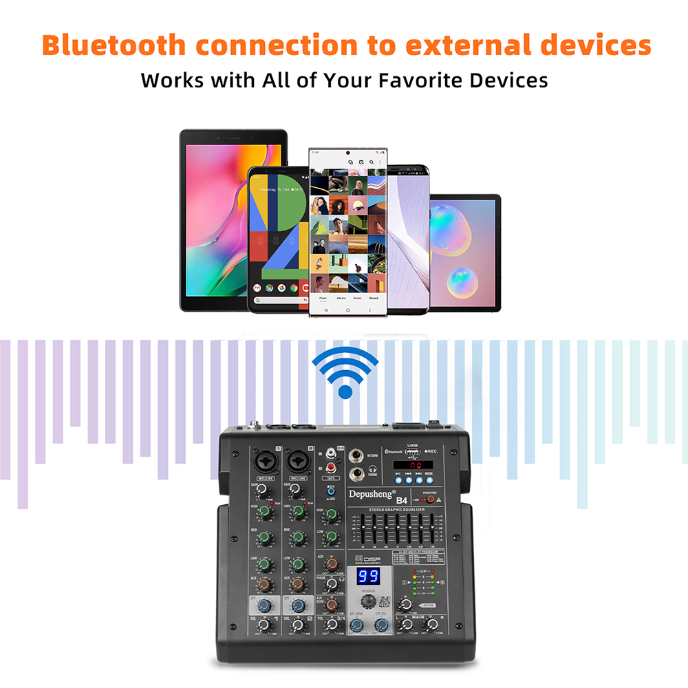 4 قناة جهاز مزج الصوت واجهة ال - مراجعة Audio Mixer 4 Channel وسعره