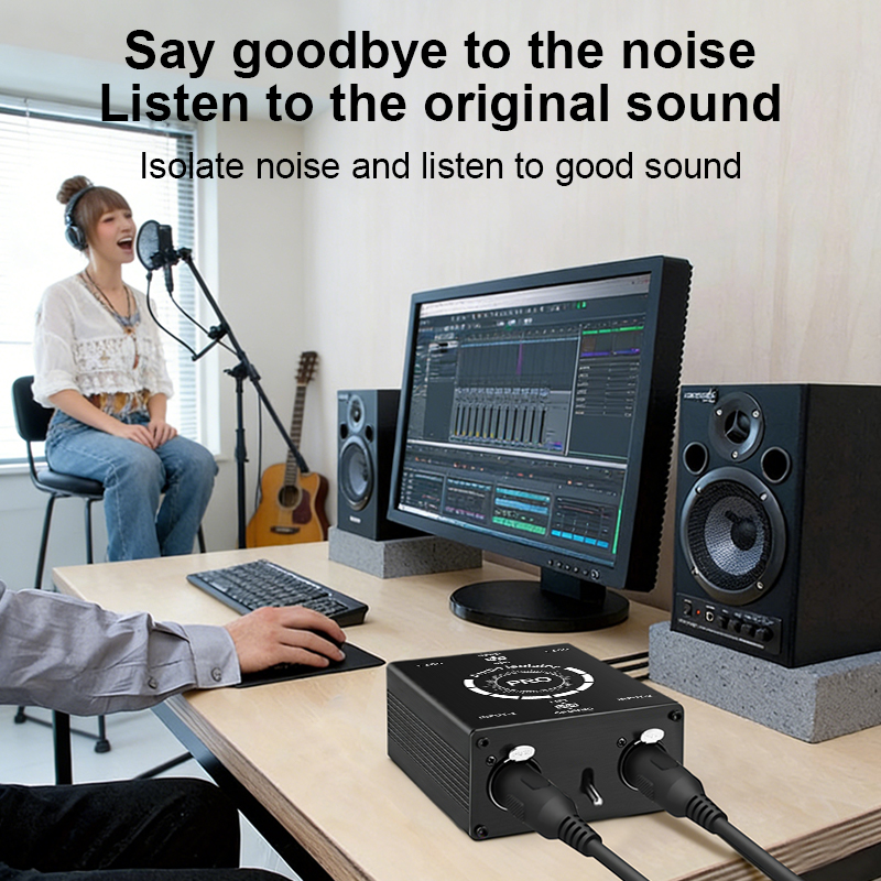 عازل صوتي احترافي XLR 2CH مقاس - مراجعة Audio Music Isolator وسعره