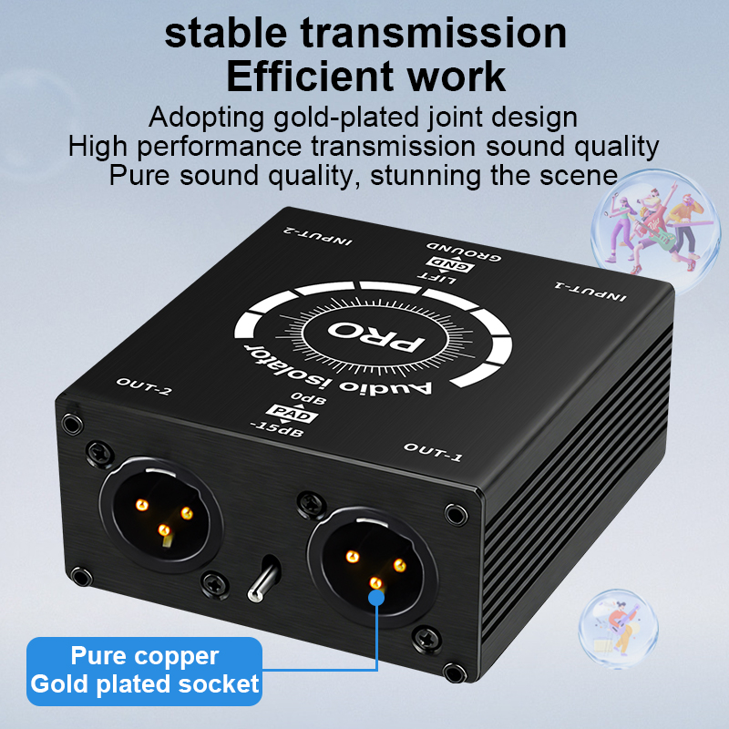عازل صوتي احترافي XLR 2CH مقاس - مراجعة Audio Music Isolator وسعره