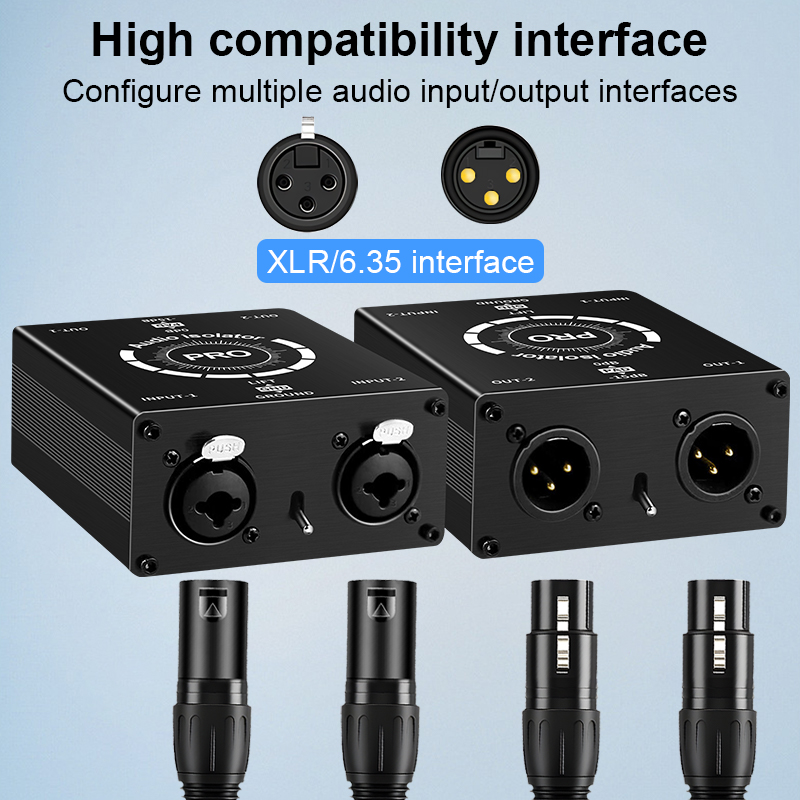 عازل صوتي احترافي XLR 2CH مقاس - مراجعة Audio Music Isolator وسعره