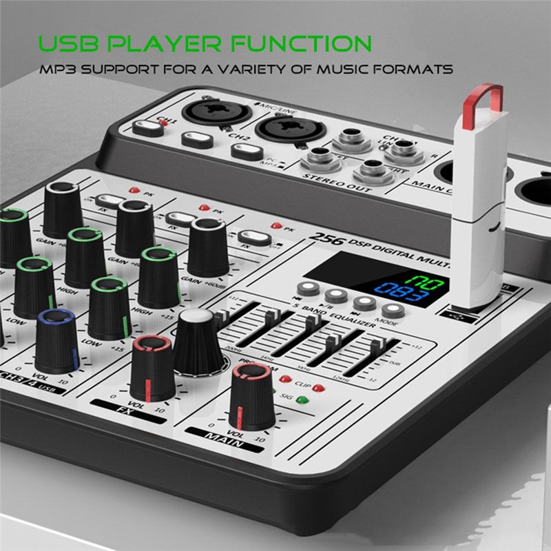 X64A-Professional D-04 256DSP  - مراجعة Audio Mixer 4 Channel وسعره