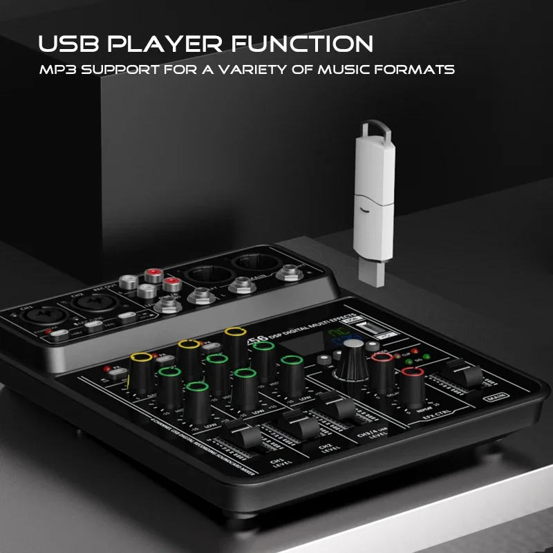 خلاط صوتي مع بلوتوث وتسجيل عبر - مراجعة Audio Mixer 4 Channel وسعره