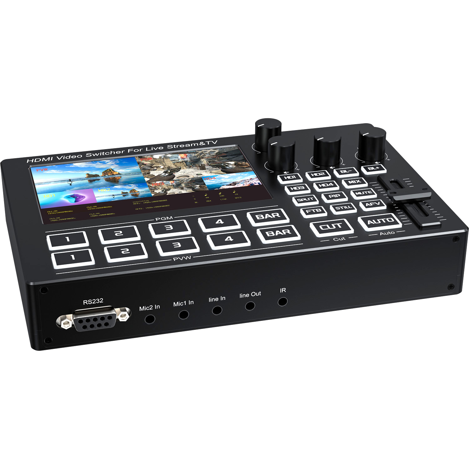 جهاز مزج فيديو مباشر بـ 4 قنوا - مراجعة Audio Mixer 4 Channel وسعره