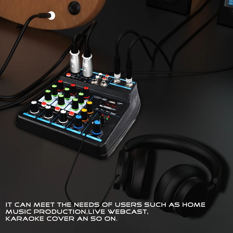 خلاط صوت USB صغير بـ 4 قنوات م - مراجعة Audio Mixer 4 Channel وسعره